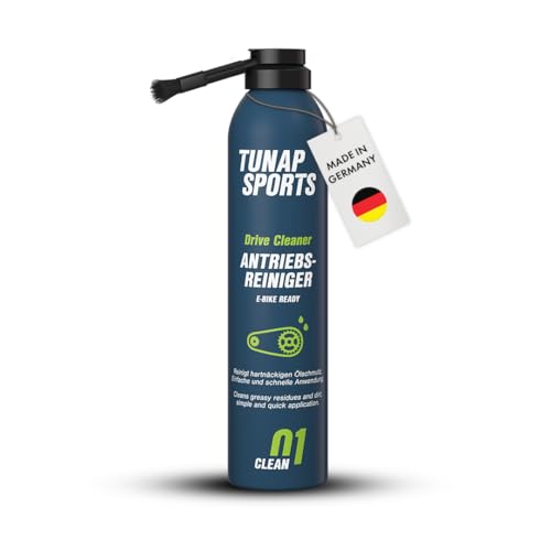 TUNAP SPORTS Antriebsreiniger - 300 ml | Perfekte Reinigung von Kette und Ritzel am Rad mit Pinselbürste gegen Fingerverschmieren | Schnelle und einfache Anwendung | E-Bike Ready | Made in Germany