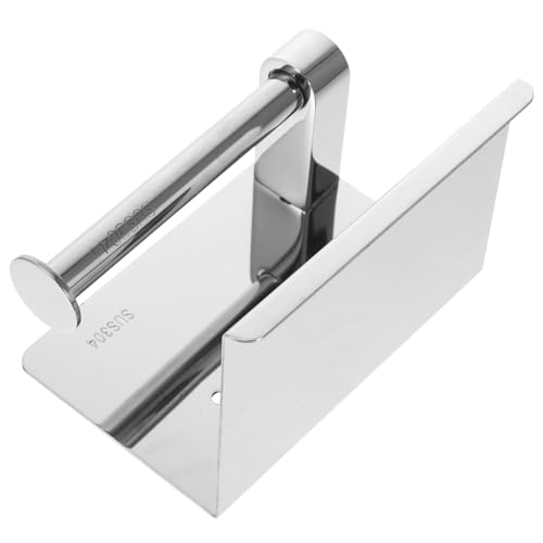 TOYANDONA Portarrollos de Papel Higiénico con Estante de Acero Inoxidable Montado Pared Soporte para Rollo y Pequeños Objetos Diseño Moderno y Resistente para Baños Hogar y Oficina