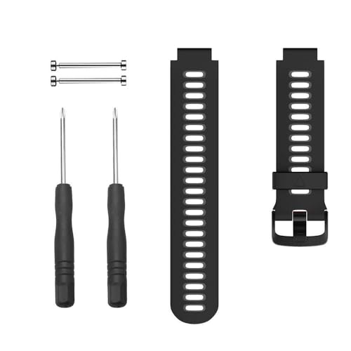 DJDLFA Correa de repuesto para reloj Forerunner 235 con hebilla negra, correa de silicona deportiva para Forerunner 230/220/235/620/630/735XT y Approach S20/S5/S6, talla única, Ágata