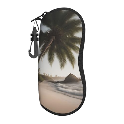 OXKGHHO Sand Beach Palm Tree Print - Funda suave de neopreno ultraligero con cremallera para hombres y mujeres, Negro -, talla única