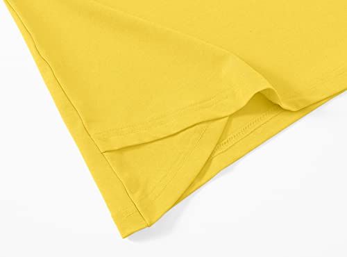 Basudam Women's Sleeveless Golf Polo Shirts V-Neck Collarless Tennis Athletic Shirts Quick Dry Yellow L #TOP5