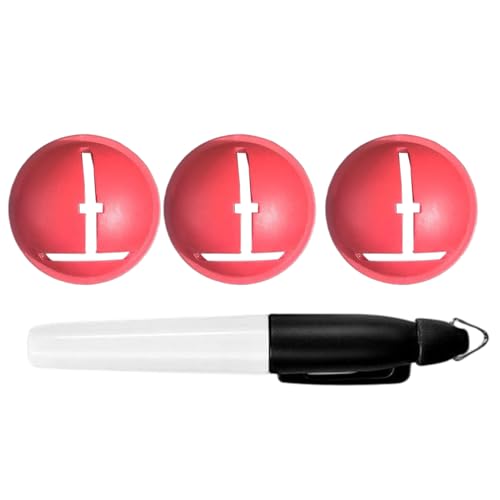 Sillas Marcador para Pelota de Golf | Herramienta de marcado de bola portátil con bolígrafo, Marcador de alineación de golf con plantilla - para adultos jugadores golfistas mujeres hombres entusiastas