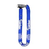 Kaedear(カエディア) バイク ロック チェーンロック 鍵 チェーン 長さ1000mm スクエアチェーン径 6mm 高耐久 シリンダー 盗難防止 キー 紛失 複製サービス KDR-LK1-1000 (1000mm, ブルー)