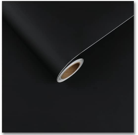 COSMOS STAR™ Self Adhesive Vinyl Wallpaper Waterproof Decorative Self Adhesive Vinyl Wallpaper for Kitchen Cabinet Furniture Counter top (24 x 50 inch, Black Matte Wallpaper) (B0BHW4MC2X) Amazon Price History, Amazon Price Tracker
