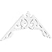 Ekena Millwork GPP048X020X100AMB Amber Architectural Grade PVC Gable Pediments, 48"W x 20"H x 1"P (10/12) Pitch
