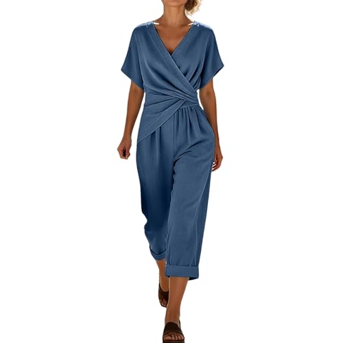 Ensemble lin femme anti-chaleur : chemise enveloppée et short élastique