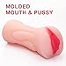 TUUFUY 3D Realistic Texture Handheld 2 in 1 Male Masturbators Cup Sex Toys Pocket Pussy Man Masturbation Stroker Ultra-Soft with Mouth and Vagina