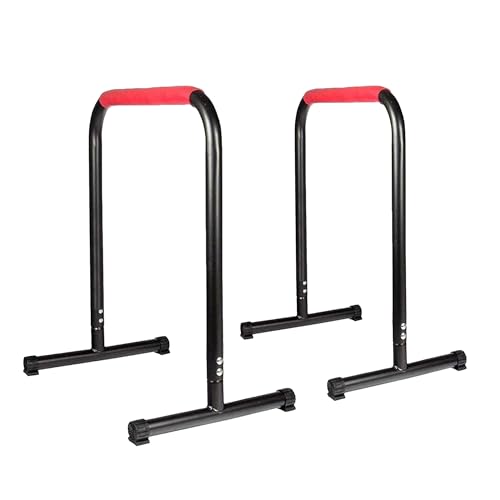MAXSTRENGTH Multifunctional Dip Station Heavy Duty Dip Stands Fitness Bar with Connector Dip bar Station Stabilizer Parallette Push Up Stand Workout Equalizer for Calisthenics