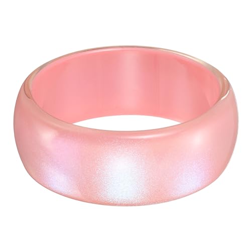 Bracelet jonc en résine acrylique pailletée femme bijou large tendance