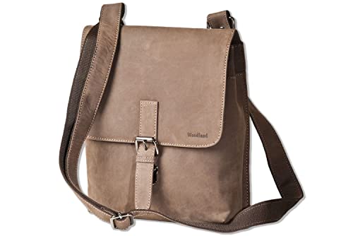 Bolso bandolera Woodland de alta calidad en color Dunkelbraun Taupe con finos acabados 1