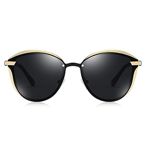 Polarized Sunglasses Women Cat Eye 3D Sheild Side Frame Round Sun Glassess UVA&B Protection2