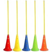 Agility Training Set for Players, Multi-Purpose Hurdles Equipment, School Exercise Gear, for Speed Agility Drills and Fun Competitions, with Cones Size 180cm/70.9in, Color 8pack