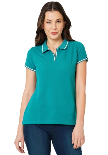 Image of Wear Your Opinion Womens Premium Pique Polo Collar Neck T-Shirt Womens Premium Pique Polo Collar Neck T-Shirt (Design: Tipped Polo)