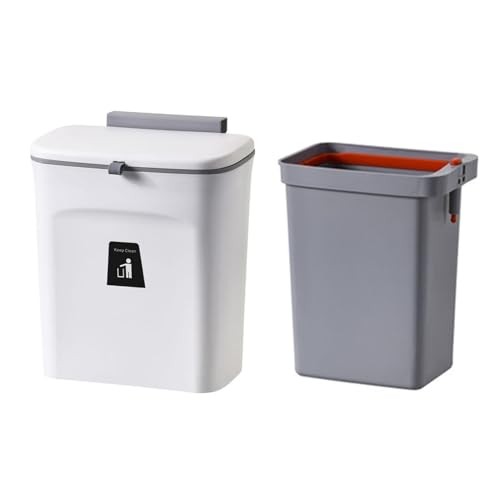 Generico Lata De Basura Con Tapa, Basura, Contenedores De Cocina, Lata De Basura De Cocina Montada En La Pared Con Tapa Deslizante, Gran Compost Para El Lavabo