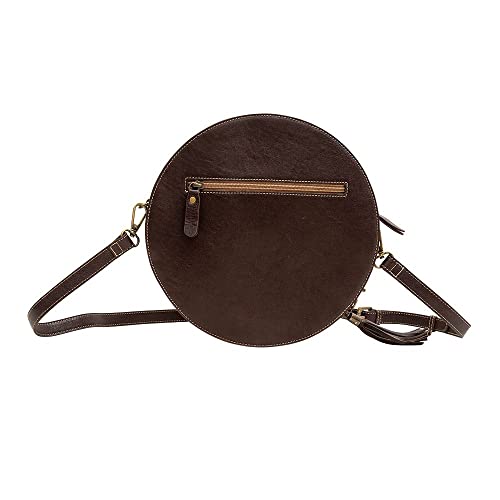 Myra Bag Western Leather Round Bag for Women - Crossbody Purse Shoulder Bag Shangri-la3