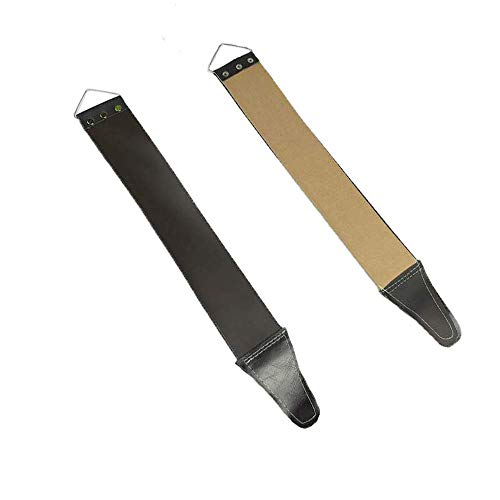 2Pcs Leather Sharpening Straps Straight Edge Razor Sharpener for Barber Razor Sharpening