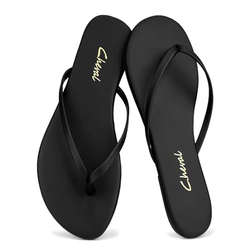 Image of Cheval Flat Leather Flip Flops for Women, Comfortable Dressy Thong Sandals 2026 Summer and Spring Vacation Essentials, Chanclas Para Mujer