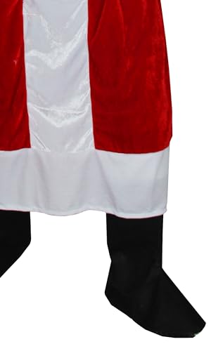 Foxxeo Rotes 6-teiliges Premium Weihnachtsmann für mit Mantel für Herren - Größe M-XXXXL, Größe:XL/XXL