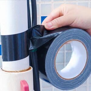 Image of Heavy Duty Black Duct Tapes 10 Rollsx1.88 Inchx33 Yards, Waterproof and Tear by Hand No Residue, Bulk Value for Home Use, Do-It-Yourself Projects and Repairs