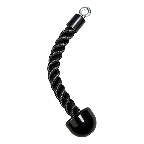 Spocco® Heavy Duty Single Tricep Rope, Multi Exercise Pull Down/Extension Gym Cable Machine Attachment x1