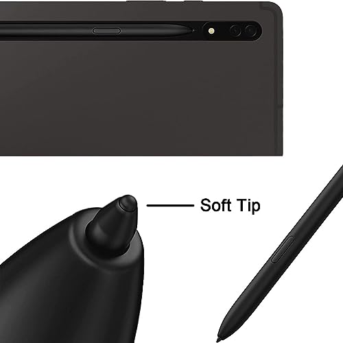 Image of 5 PCS Galaxy Tab S9 S Pen Soft Tips /Nibs Compatible With S9 Ultra /Plus /FE - Replacement Tips With Tools (Black*5)