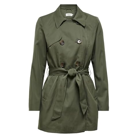ONLY Women's Onlvalerie Trenchcoat in Grape Leaf Cover