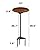 WiwiIron Bird Baths for Outdoors Heavy Duty, 38.5 in Detachable Birdbaths for The Garden Clearance, Bird Bath Bowl Spa & Birdfeeder with Metal Stake Stand for Outdoors Garden, Circle Style (Brown)