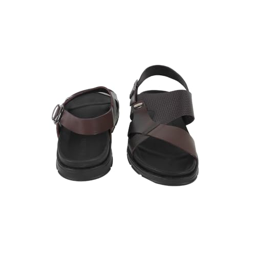 Image of Metro Men's Leather Textured Casual Sandals