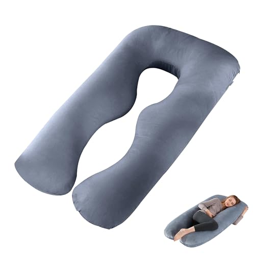 MAGIC SELECT Almohada de Embarazo, Cojín Ergonómico para Embarazada, Cojín para Dormir de Lado con Forma de U, Soporte para Vientre, Espalda y Piernas, Lavable, Ideal para Maternidad y Lactancia.