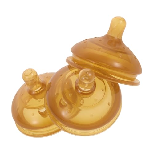 SUPVOX 3 Chupetes De Silicona Para Leche De Boca Ancha Para Biberones Para Bebés Recién Nacidos De Gel De Sílice Marrón