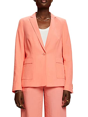 ESPRIT Damen 043EO1G301 Blazer, 645/CORAL, 42