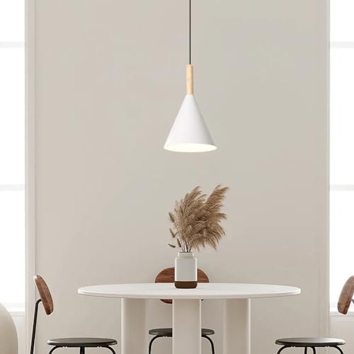 Lámpara colgante de comedor con diseño de embudo macarrón para mesas modernas 6
