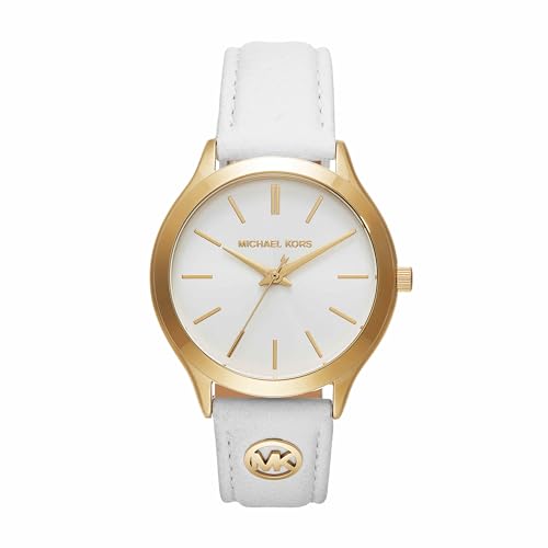 Image of Michael Kors Slim Runway White Watch MK7466