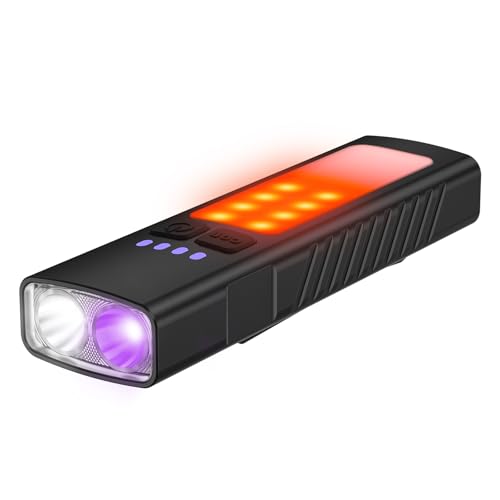 Image of Rechargeable EDC Flat Flashlight with COB Light, UV Light & Super Bright LED Portable Pocket light, Waterproof, Mini Magnetic Flat EDC Flashlight with Clip for Working, Camping, Repairing Emergencies