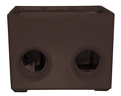 Image of SIGMA ENGINEERED SOLUTIONS Metal Electrical Outlet Box, Weatherproof, Easy Mount Plug and Receptacle Protector, 1 Gang Box, Bronze, (E) 4 Holes