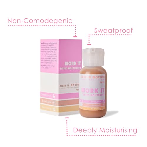 Skin in Motion | Work It Sweatproof Tinted Moisturiser | Shade: Dark | Buildable Hydrating Skin Tint | Everyday Use | Lightweight Anti-Redness Tinted Moisturiser & Sweatproof Foundation Alternative - Image 6