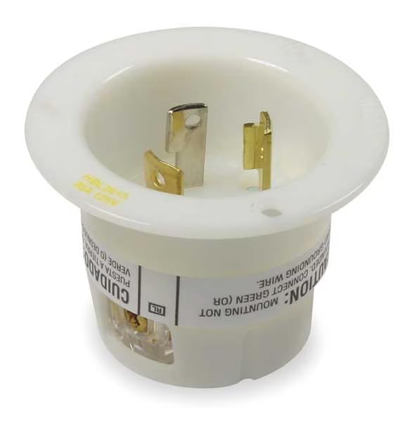 30A Flanged Twist-Lock Inlet 2P 3W 125VAC L5-30P WT