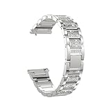 LOKLNEYK Correa de Metal apta for Amazfit GTS 4 Mini reloj, pulsera de diamantes for Amazfit GTS 3 2, pulsera de reloj for Amazfit Bip 3 Pro(Silver,For Amazfit GTS)