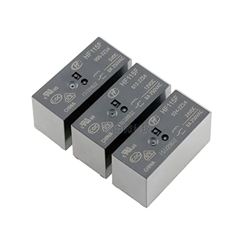 Relé HF115F 12V con configuración 2ZS4 de 8 pines para montaje en PCB