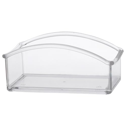 VOSAREA Acrylic Transparent Tea Bag Storage Box Clear Office Organizer for Tea Bags Coffee and Sugar Packets and Easy to Use Tea Bag Holder for Home and Office