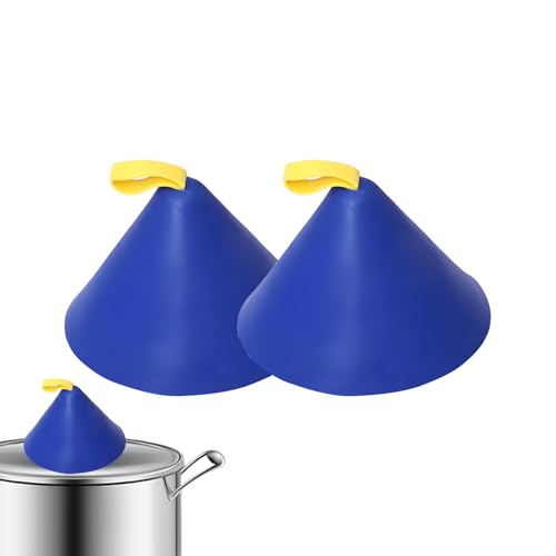 Silikon Dreieckige Griffabdeckungen Für Töpfe Und Pfannen - Heiße Topfdeckel Griff Ofenhandschuh | Handschutz Griffknauf Halter Greifer 2 Stück,BBQ Küche Backwaren Grillzubehör