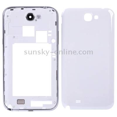 Châssis pour Galaxy Note II N7100 coque arrière boîtier complet blanc - 7