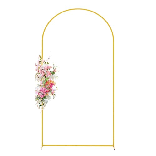 Arco da matrimonio portatile Stand, Decorative Gold Arch for Events, Balloon Arch Frame Gold Metal, Floral Arch Stand for Weddings, Wedding Door Frame Backdrop, Gold Metal Backdrop Stand