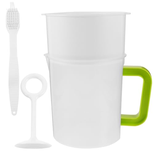 PRETYZOOM 1 Set Maker Holder Kitchen Strainer Tools Soy Milk Filtering Cup Soy Milk Filter Net Ladle Greek Usage Food Strainer Juice Reusable Yogurt Nut Milk Bag Multiple Lid Pp