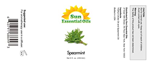 Aceite esencial de menta verde 8 oz para aromaterapia miniatura 2