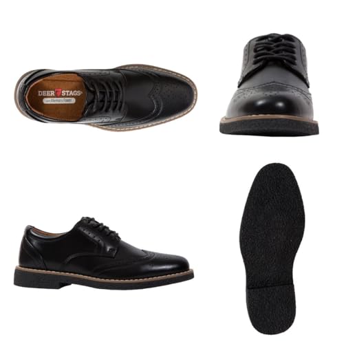 Deer Stags JOEL-HTEC-BKBK-M-35 Boy'S Joel Oxford, Black/Black thumb #1