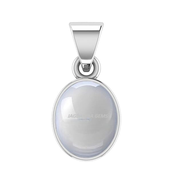 Moonstone Pendant 6.25 Ratti Rainbow Moonstone Pendant Oval Shape Silver Plated Pendant/Locket Without Chain for Men and Women-image-33