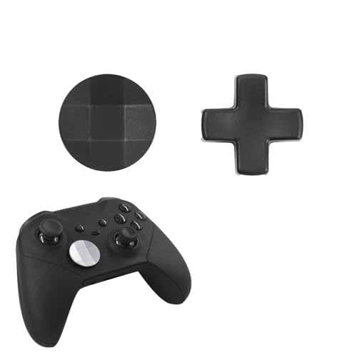 Image of Dakexiong 2 in 1 D-Pads for Xbox One Elite Series 1 Controller D-Pads for Xbox One Elite Series 2 Controller Stainless Steel D-Pads Replacement for Xbox Elite 2 Core Controller (Black)