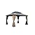 12x14ft Hardtop Gazebo - Durable Cedar Wood Frame with Steel Roof - Outdoor Glass Outdoor Canopy with Curtains and Netting - Brown