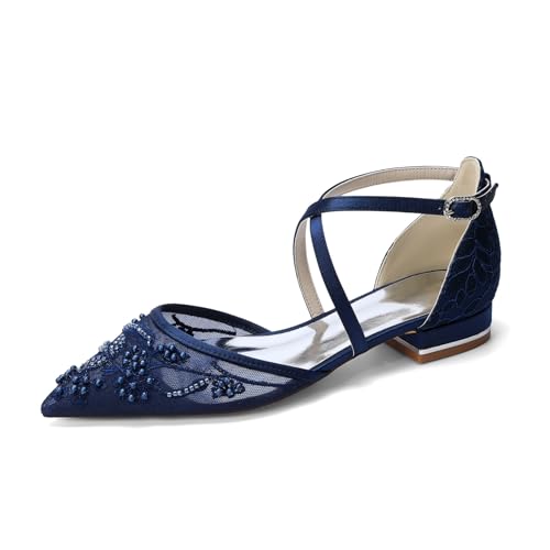 Chaussures mariage mariée confortables plates dentelle fête
